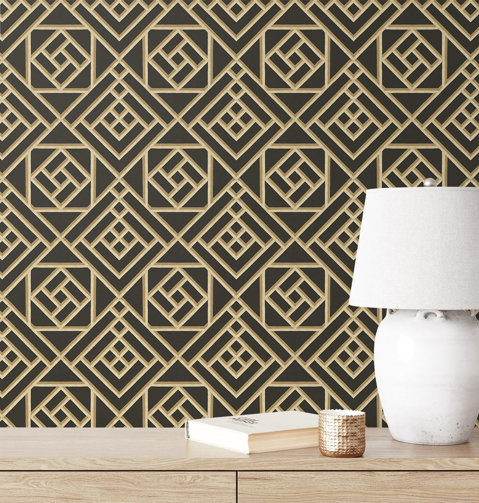 160470WR lattice peel and stick wallpaper decor from Surface Style