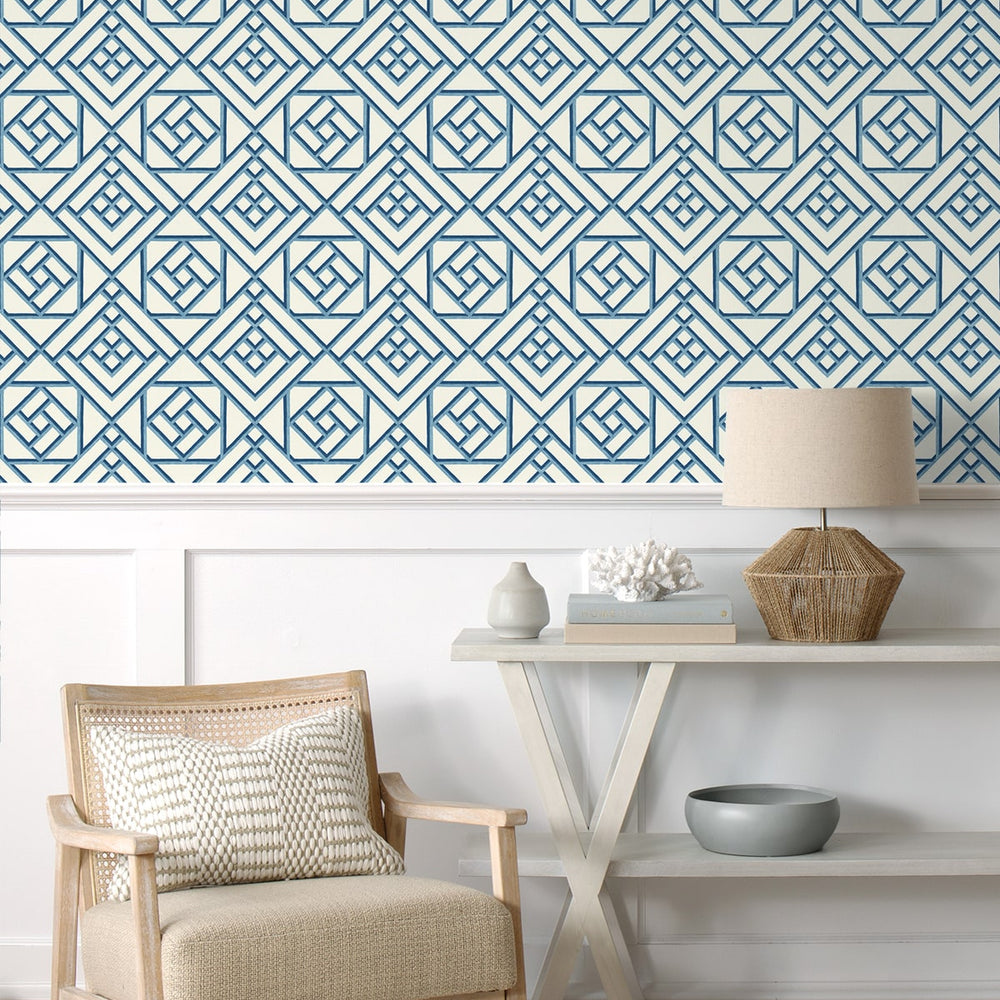 
                  
                    160471WR lattice peel and stick wallpaper dining room from Surface Style
                  
                