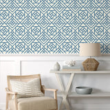 160471WR lattice peel and stick wallpaper dining room from Surface Style