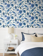 160481WR floral peel and stick wallpaper bedroom from Surface Style