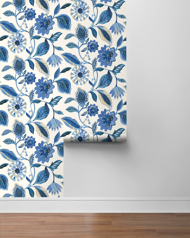 160481WR floral peel and stick wallpaper roll from Surface Style