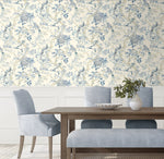 160490WR chinoiserie peel and stick wallpaper dining room from Surface Style