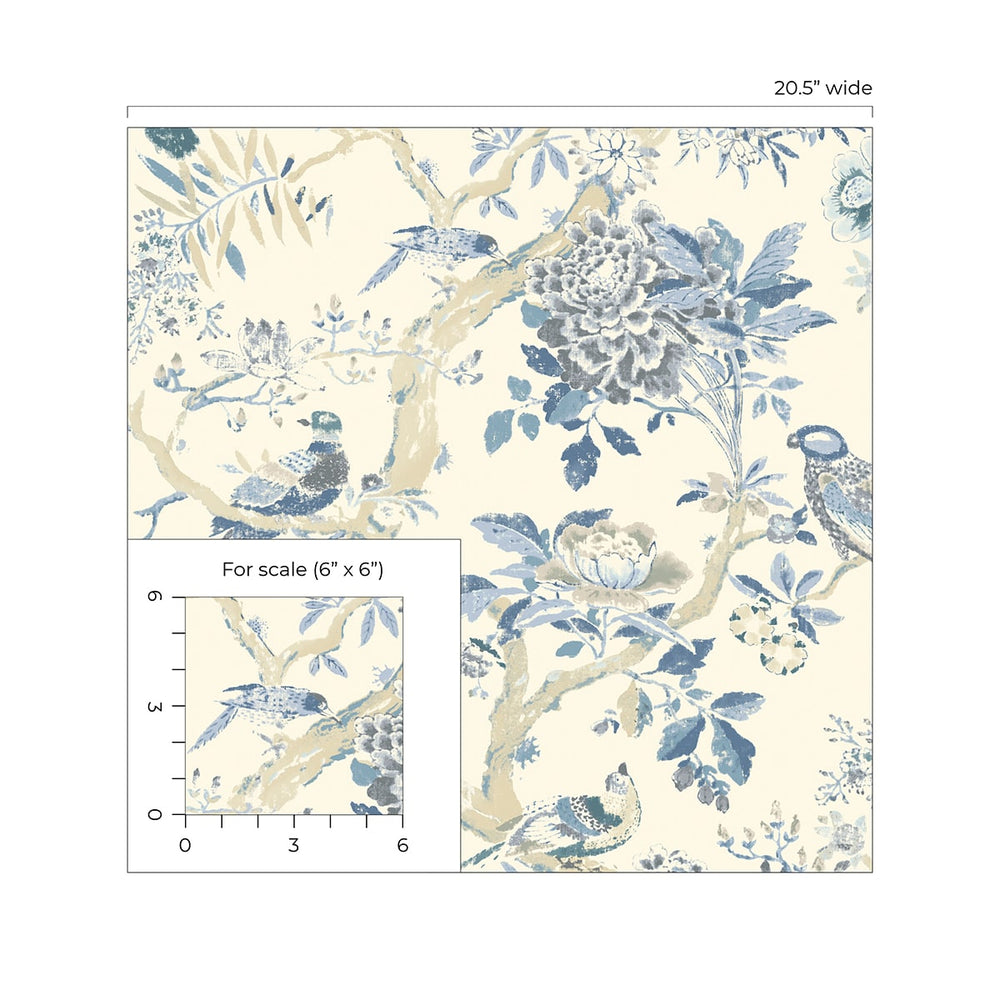 
                  
                    160490WR chinoiserie peel and stick wallpaper scale from Surface Style
                  
                