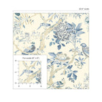 160490WR chinoiserie peel and stick wallpaper scale from Surface Style
