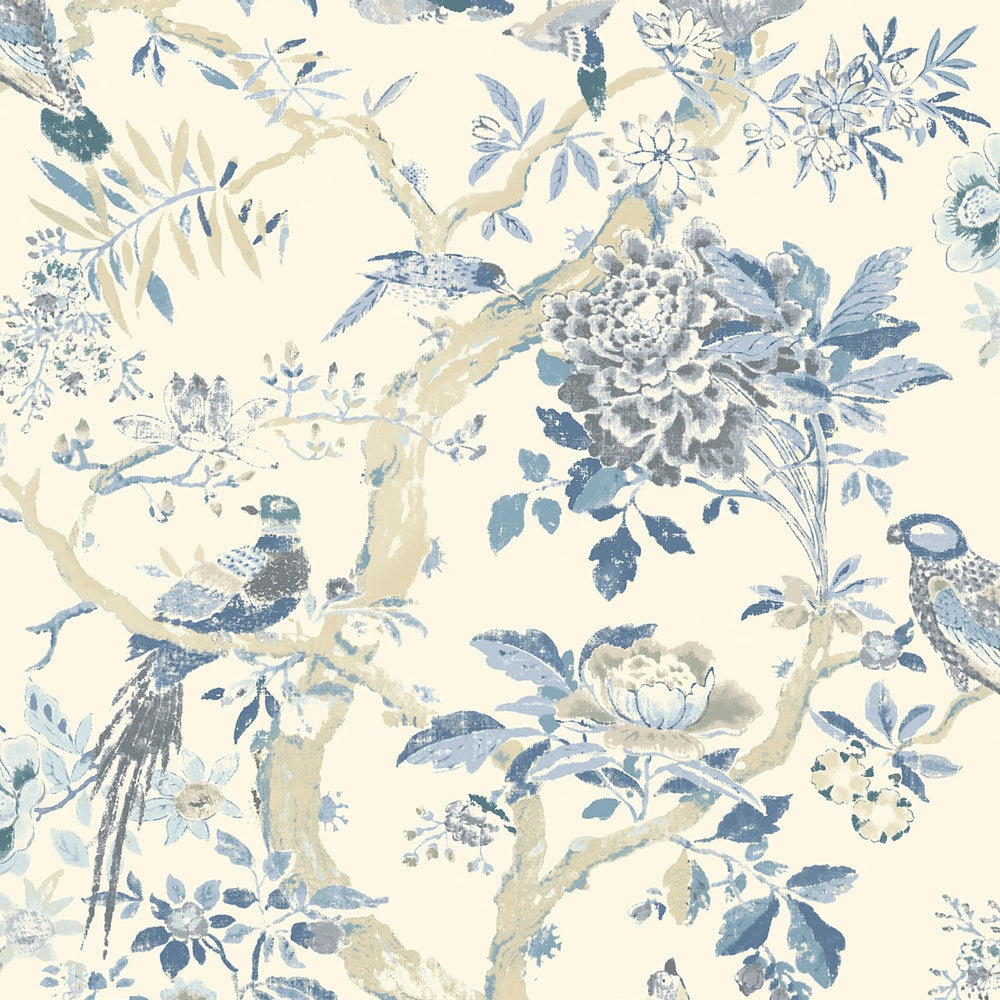 160490WR chinoiserie peel and stick wallpaper from Surface Style