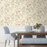 160491WR chinoiserie peel and stick wallpaper dining room from Surface Style