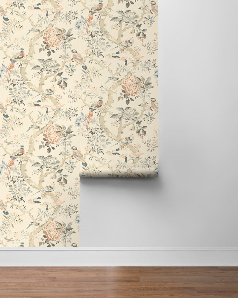 160491WR chinoiserie peel and stick wallpaper roll from Surface Style