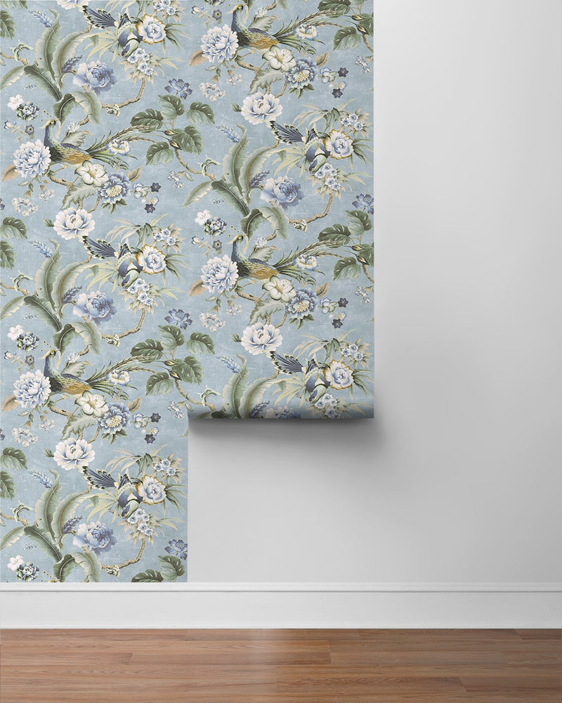 160500WR chinoiserie peel and stick wallpaper roll from Surface Style