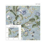 160500WR chinoiserie peel and stick wallpaper scale from Surface Style