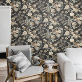 160501WR chinoiserie peel and stick wallpaper living room from Surface Style