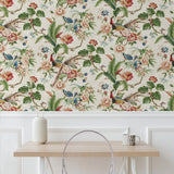160502WR chinoiserie peel and stick wallpaper office from Surface Style