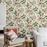 160502WR chinoiserie peel and stick wallpaper living room from Surface Style