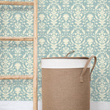 160510WR floral peel and stick wallpaper laundry room from Surface Style