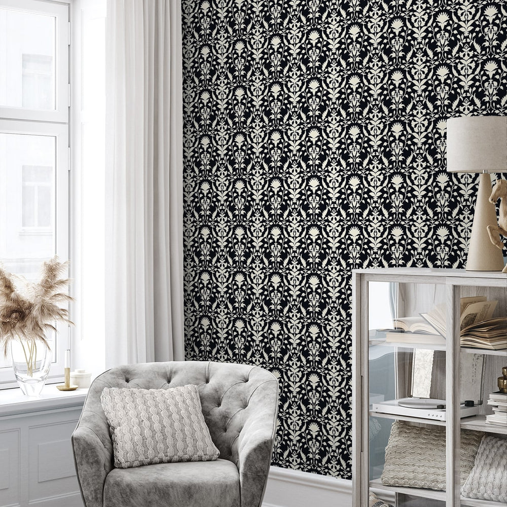 
                  
                    160511WR floral peel and stick wallpaper living room from Surface Style
                  
                