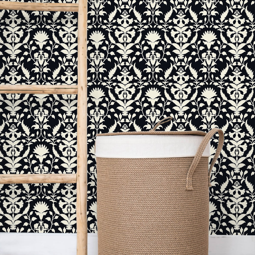 
                  
                    160511WR floral peel and stick wallpaper laundry room from Surface Style
                  
                
