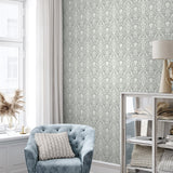 160512WR floral peel and stick wallpaper living room from Surface Style