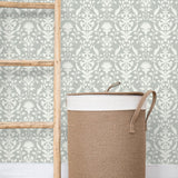 160512WR floral peel and stick wallpaper laundry room from Surface Style