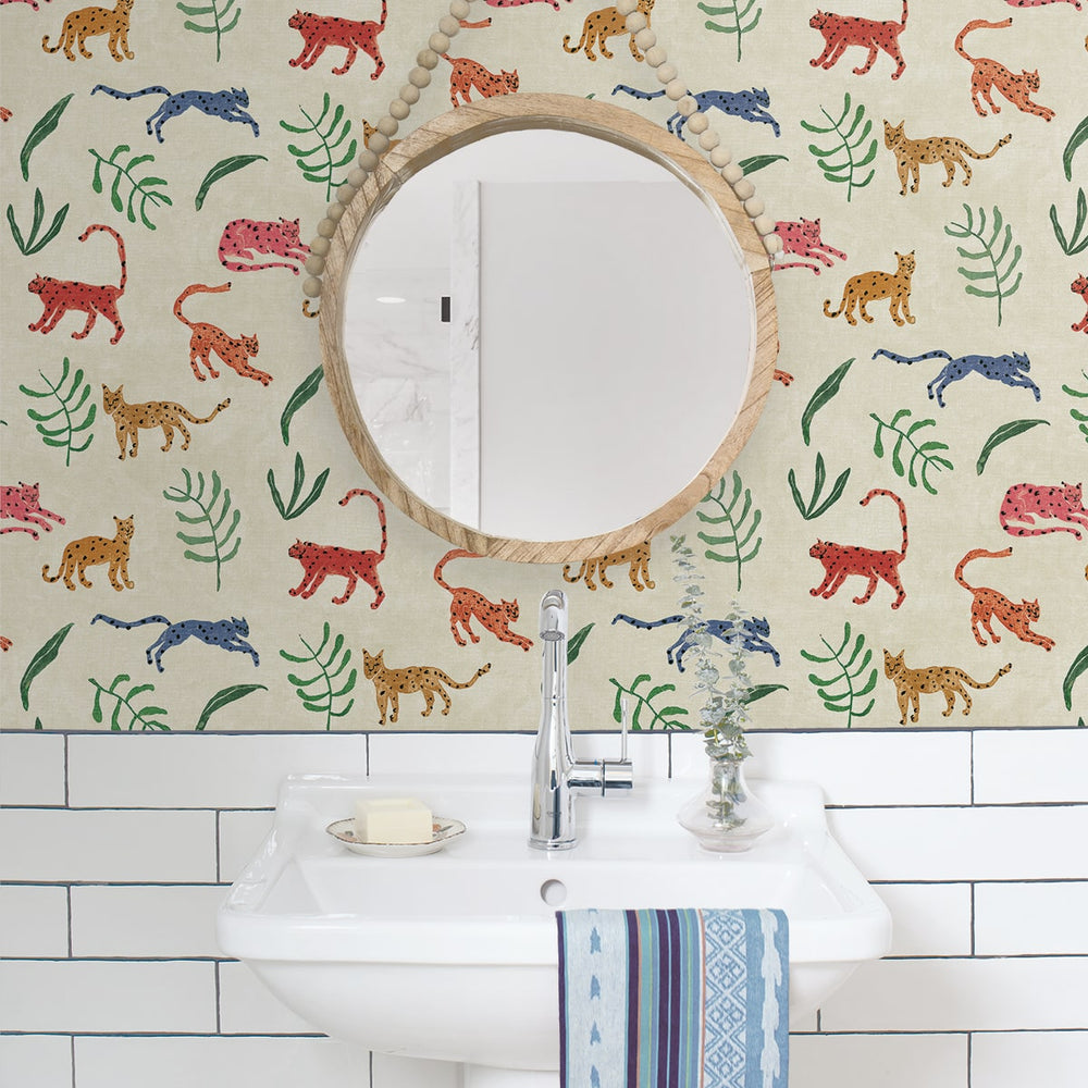 
                  
                    160520WR animal peel and stick wallpaper bathroom from Surface Style
                  
                