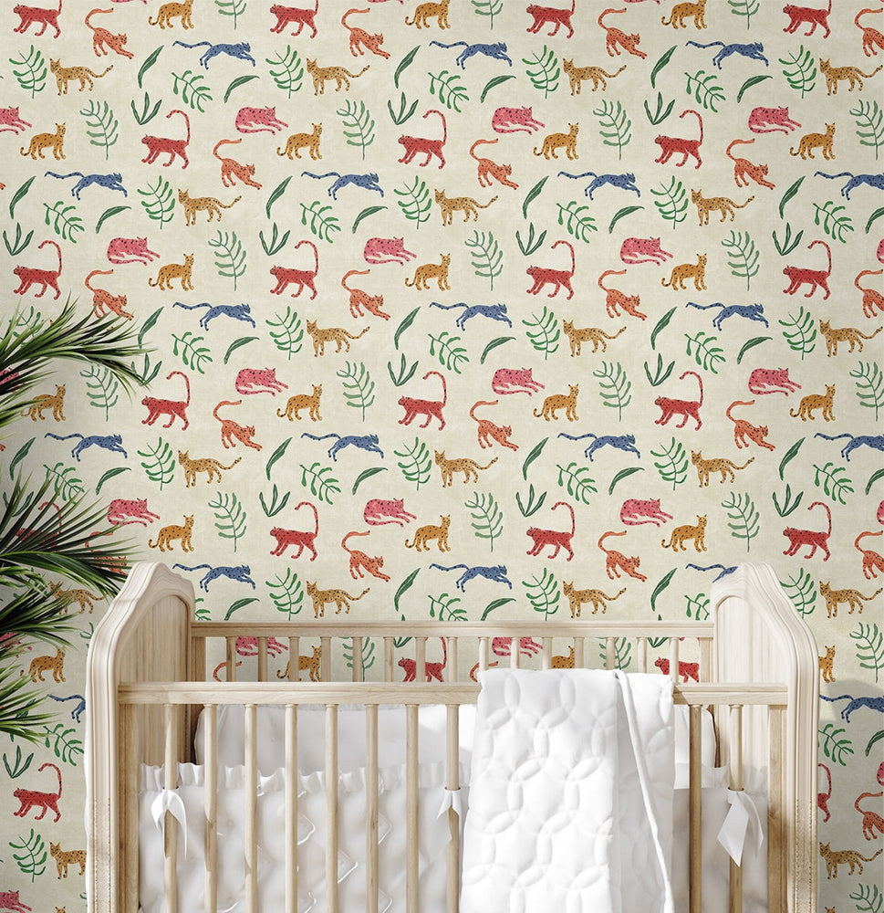 160520WR animal peel and stick wallpaper nursery from Surface Style
