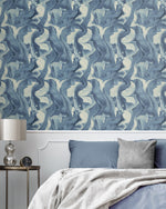 160530WR abstract peel and stick wallpaper bedroom from Surface Style