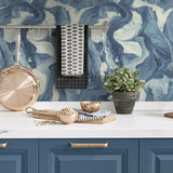 160530WR abstract peel and stick wallpaper kitchen from Surface Style