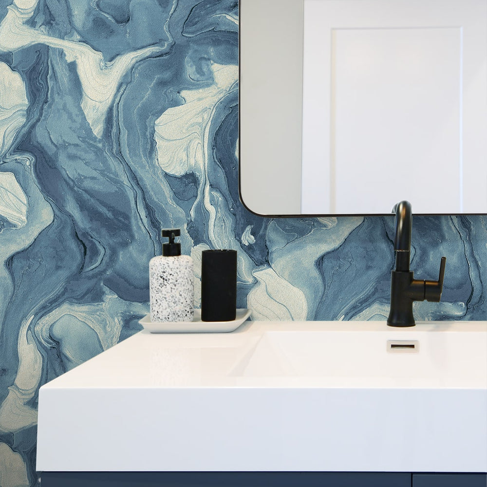 
                  
                    160530WR abstract peel and stick wallpaper bathroom from Surface Style
                  
                