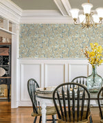 160540WR floral peel and stick wallpaper dining room from Surface Style