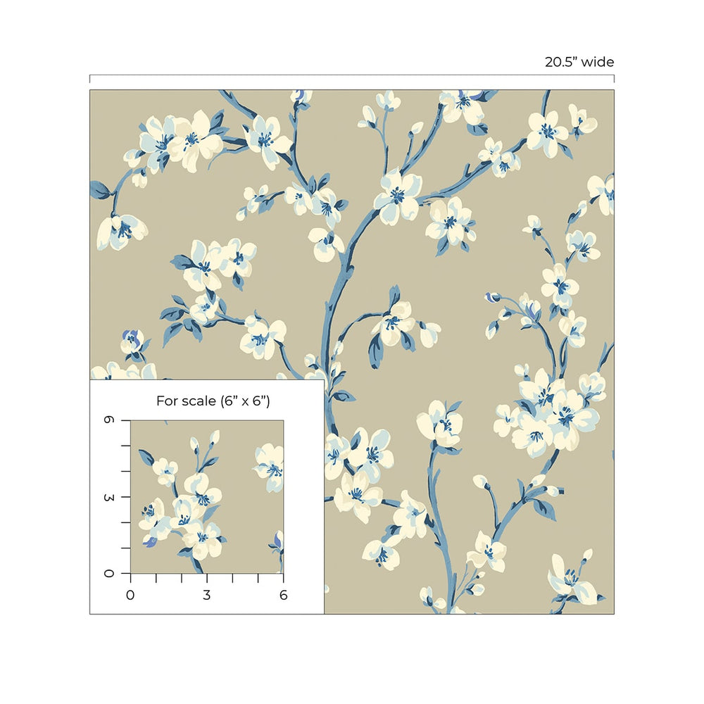 
                  
                    160540WR floral peel and stick wallpaper scale from Surface Style
                  
                