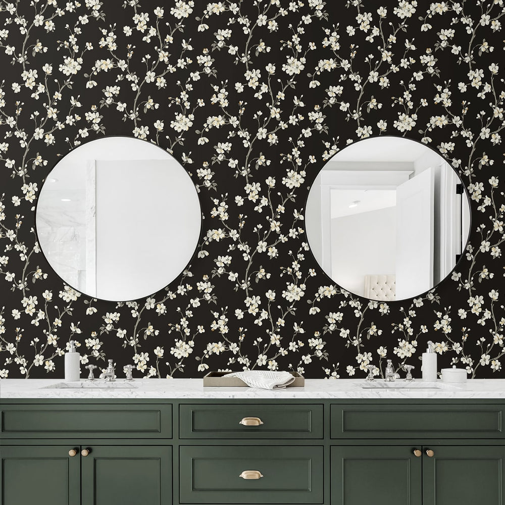 
                  
                    160541WR floral peel and stick wallpaper bathroom from Surface Style
                  
                
