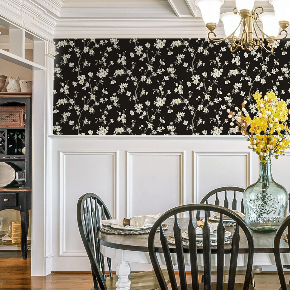 
                  
                    160541WR floral peel and stick wallpaper dining room from Surface Style
                  
                