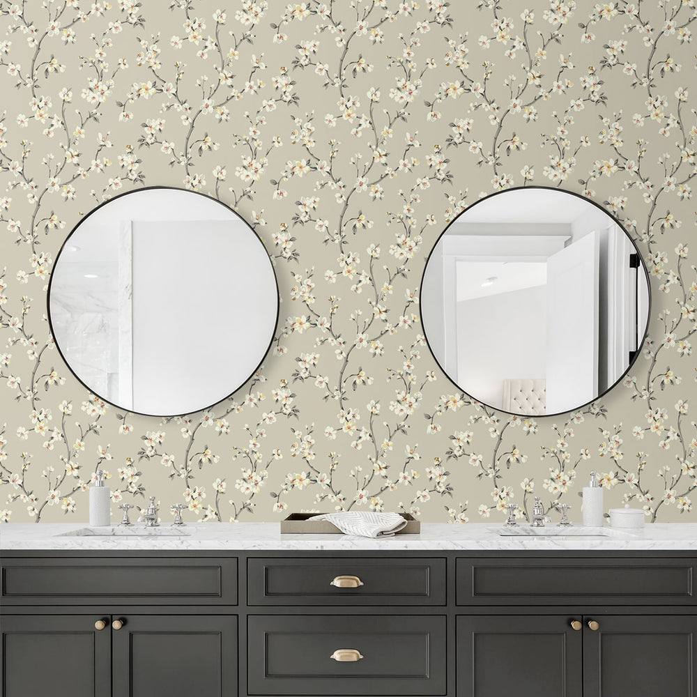 
                  
                    160542WR floral peel and stick wallpaper bathroom from Surface Style
                  
                
