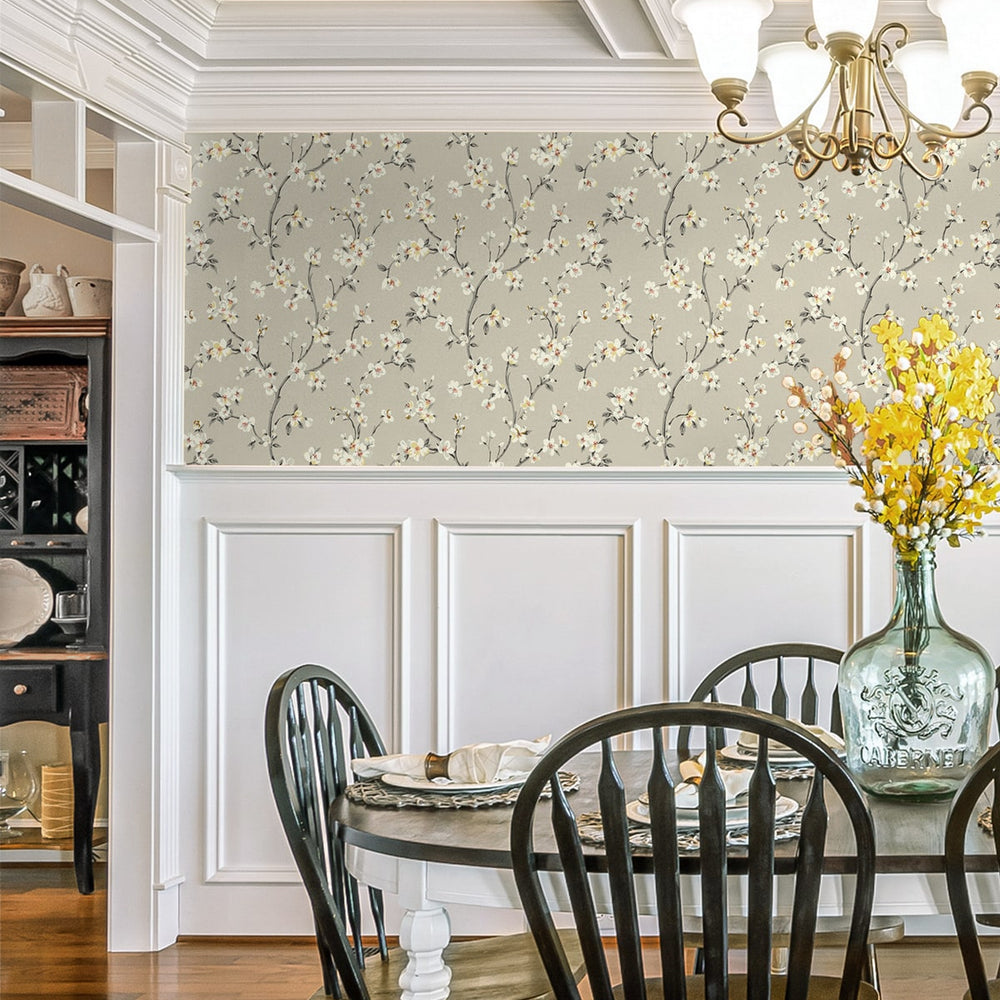 
                  
                    160542WR floral peel and stick wallpaper dining room from Surface Style
                  
                