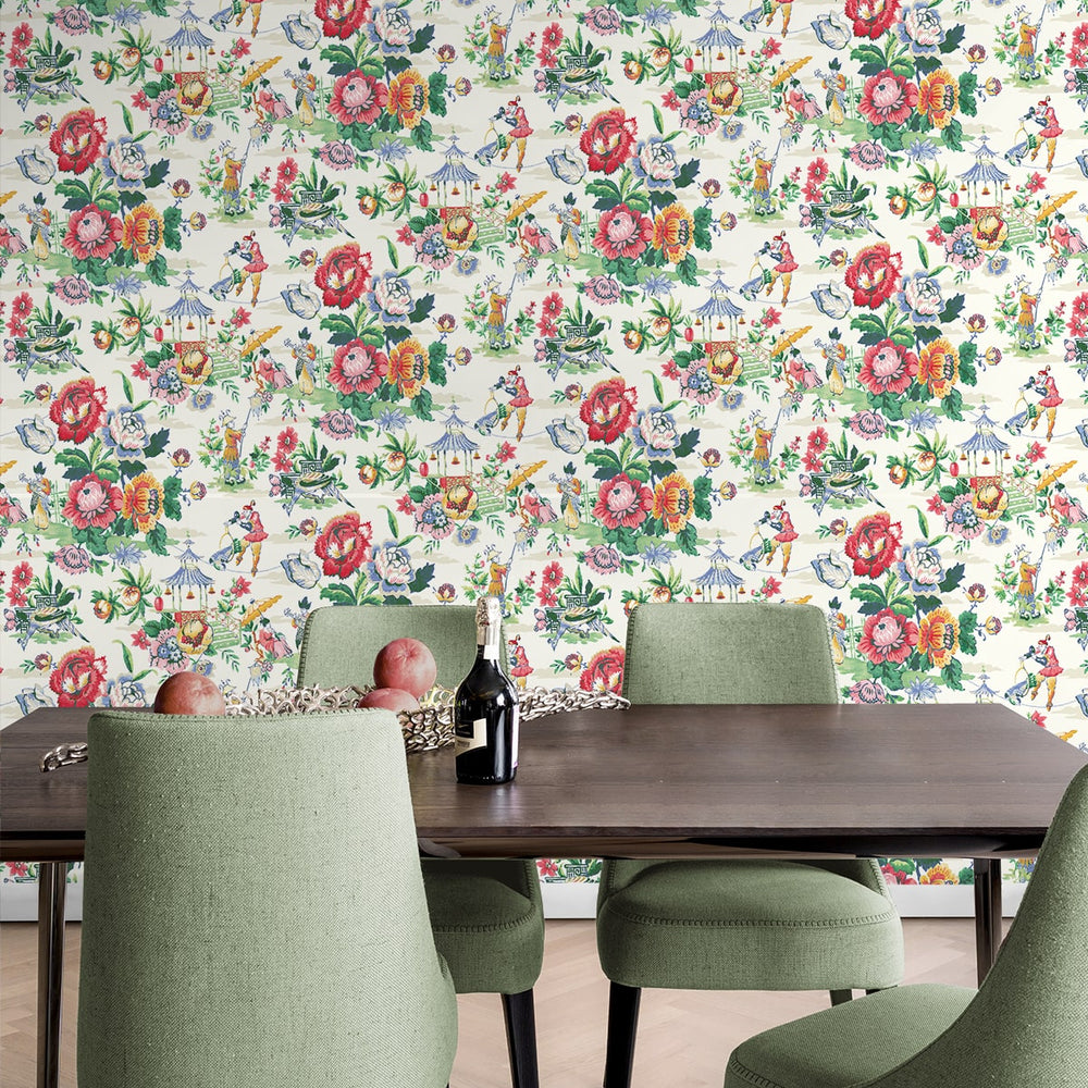 
                  
                    160560WR chinoiserie peel and stick wallpaper dining room from Surface Style
                  
                