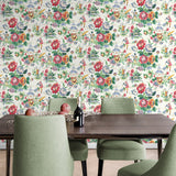 160560WR chinoiserie peel and stick wallpaper dining room from Surface Style