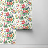 160560WR chinoiserie peel and stick wallpaper roll from Surface Style