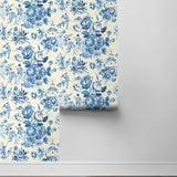 160561WR chinoiserie peel and stick wallpaper roll from Surface Style