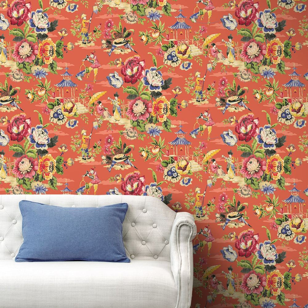 
                  
                    160562WR chinoiserie peel and stick wallpaper living room from Surface Style
                  
                