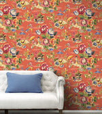 160562WR chinoiserie peel and stick wallpaper living room from Surface Style