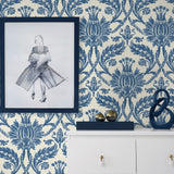 160570WR damask peel and stick wallpaper decor from Surface Style