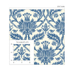 160570WR damask peel and stick wallpaper scale from Surface Style