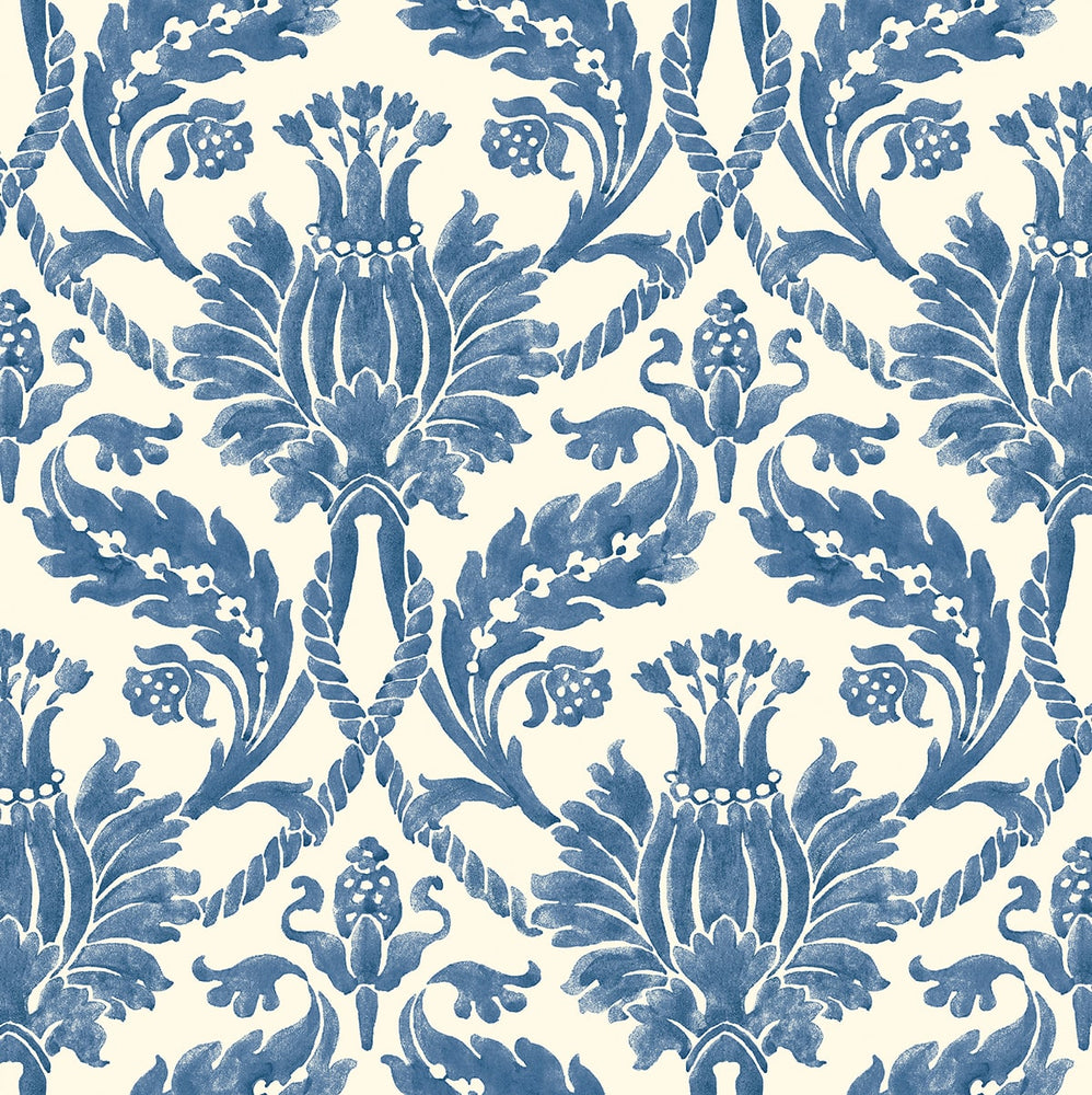 Tulip Time Damask Peel and Stick Removable Wallpaper