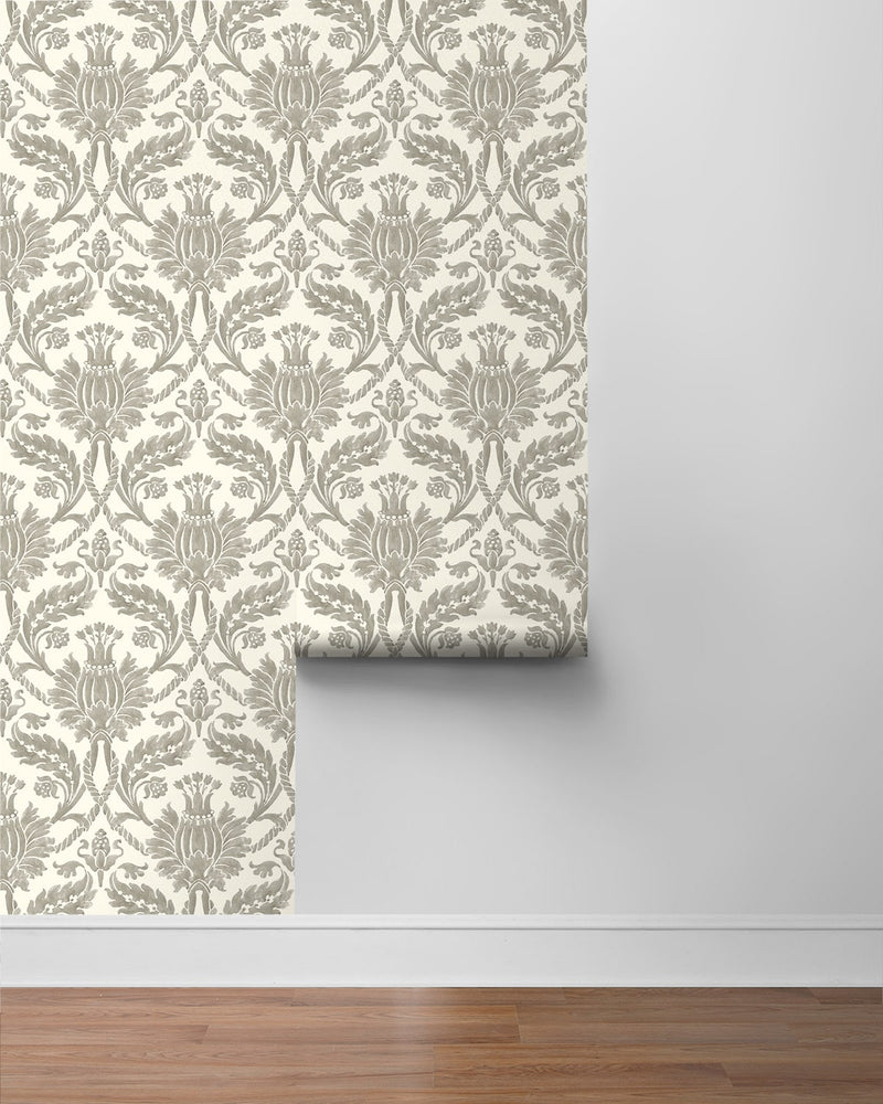 160571WR damask peel and stick wallpaper roll from Surface Style
