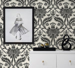 160572WR damask peel and stick wallpaper decor from Surface Style