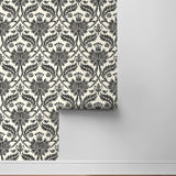 160572WR damask peel and stick wallpaper roll from Surface Style