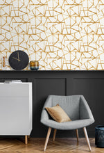 160590WR geometric peel and stick wallpaper entryway from Surface Style