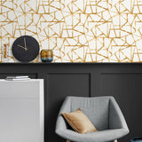 160590WR geometric peel and stick wallpaper entryway from Surface Style