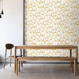 160590WR geometric peel and stick wallpaper dining room from Surface Style
