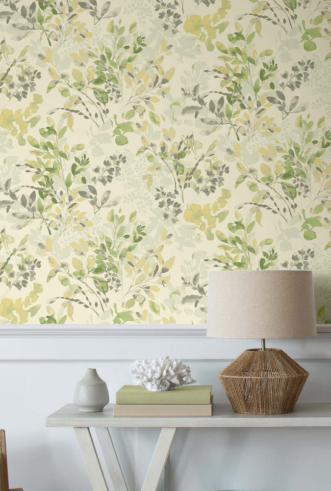 160600WR botanical peel and stick wallpaper decor Willow Wood from Surface Style