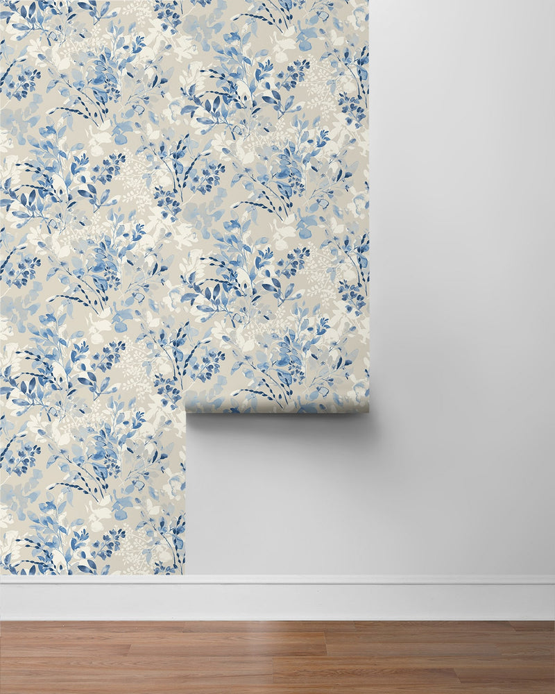 160601WR botanical peel and stick wallpaper roll Willow Wood from Surface Style