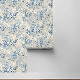 160601WR botanical peel and stick wallpaper roll Willow Wood from Surface Style